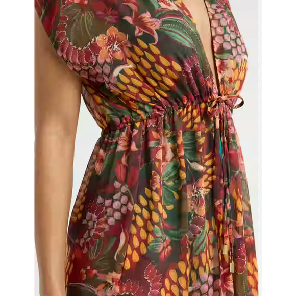 Sofia by Sofia Vergara Portia batwing Tropical / Caftan- Women's Size M - NWT - Picture 5 of 6
